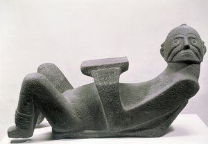 Chac mool, aus Tzintzuntzan, Michoacana, 10.-13. Jahrhundert